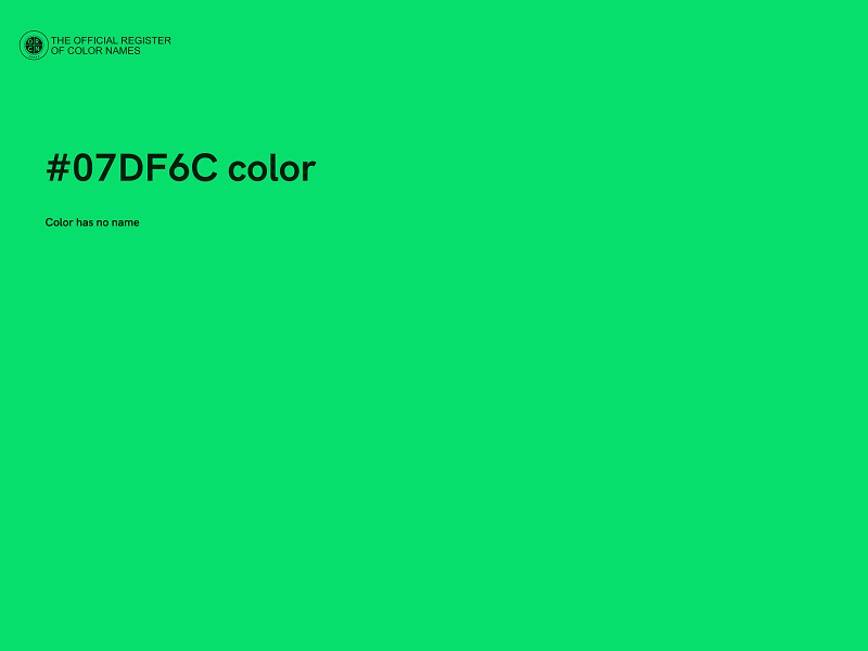 #07DF6C color image