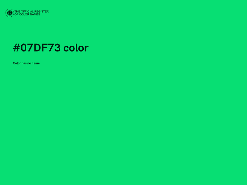 #07DF73 color image