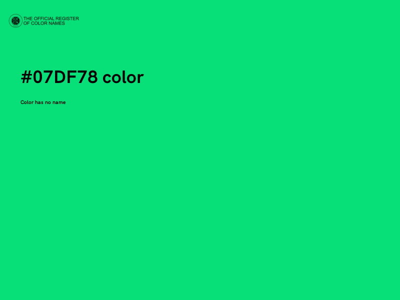 #07DF78 color image