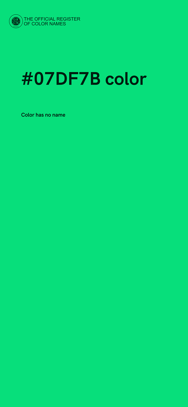 #07DF7B color image