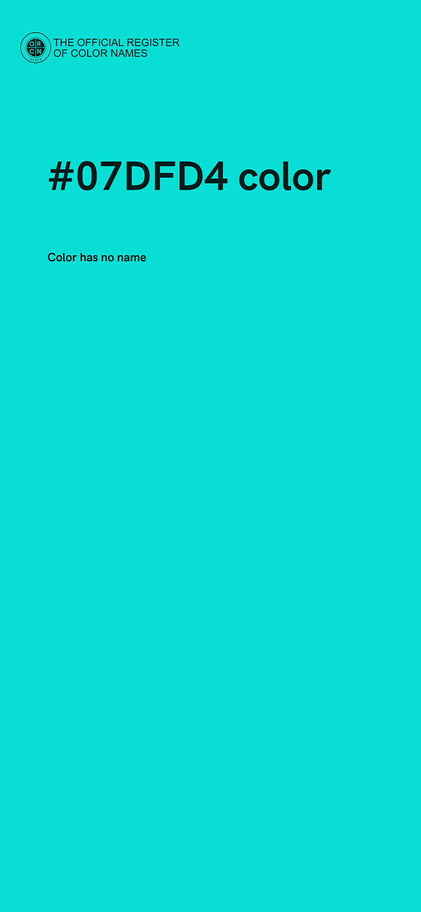 #07DFD4 color image