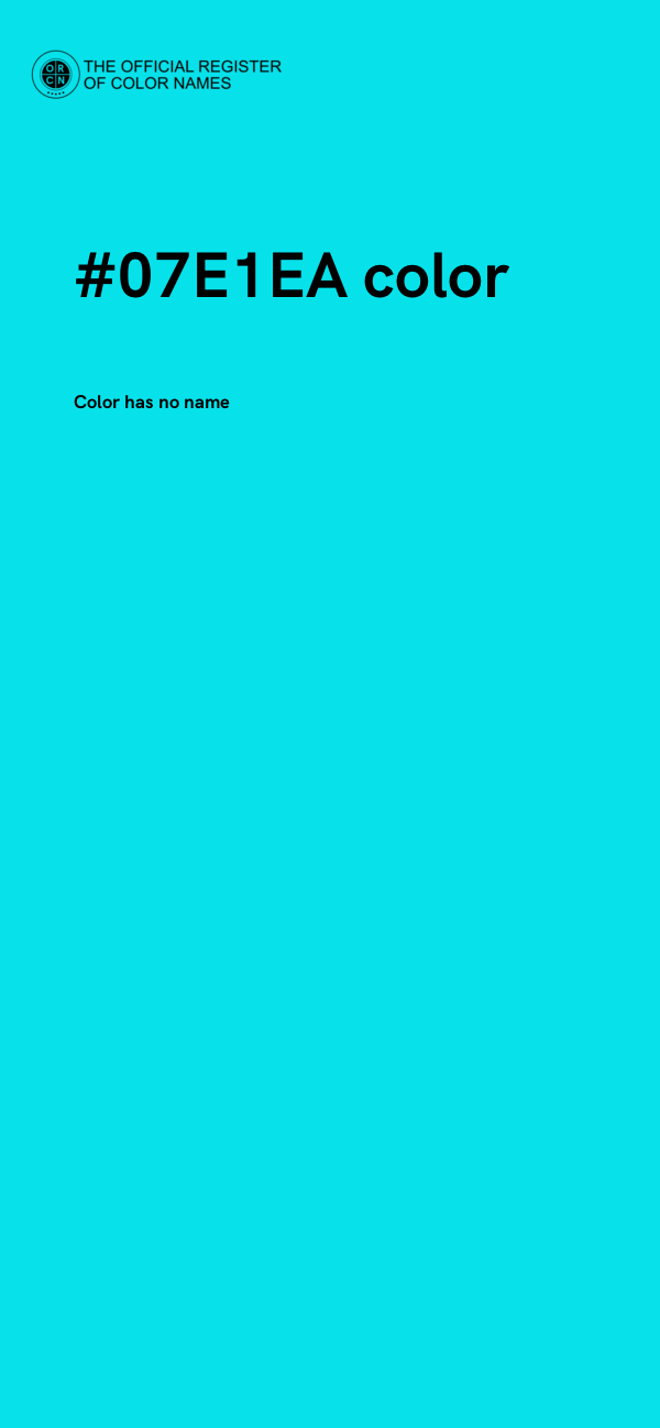 #07E1EA color image