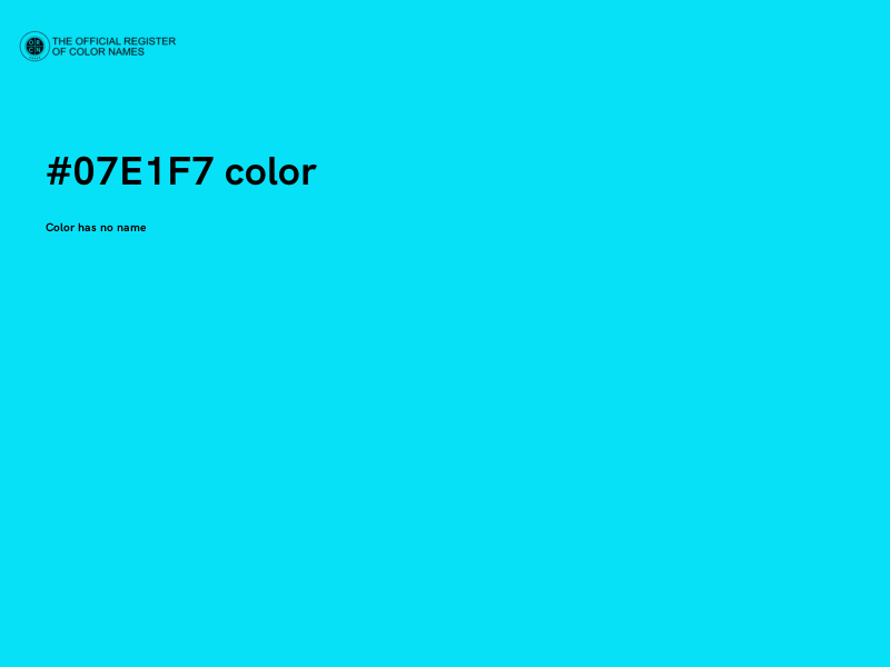 #07E1F7 color image