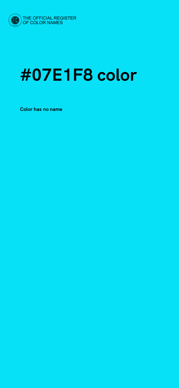 #07E1F8 color image