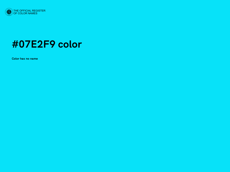 #07E2F9 color image