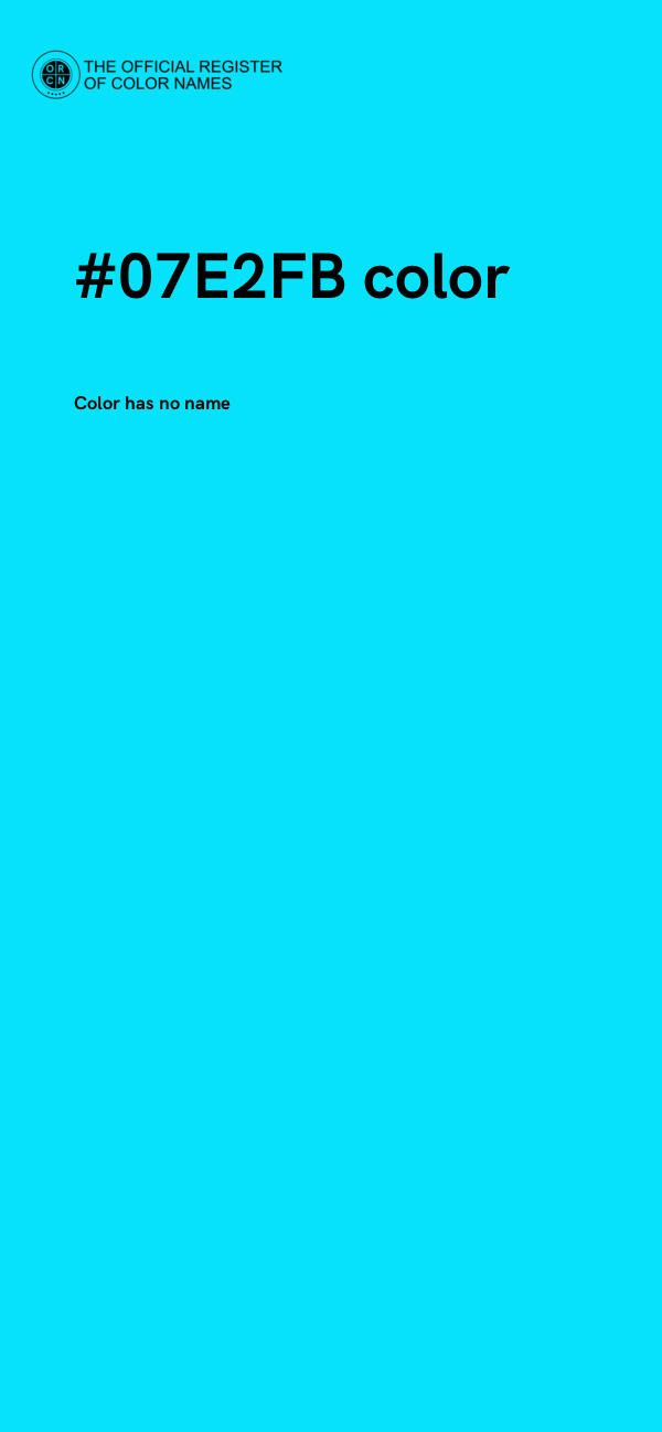 #07E2FB color image