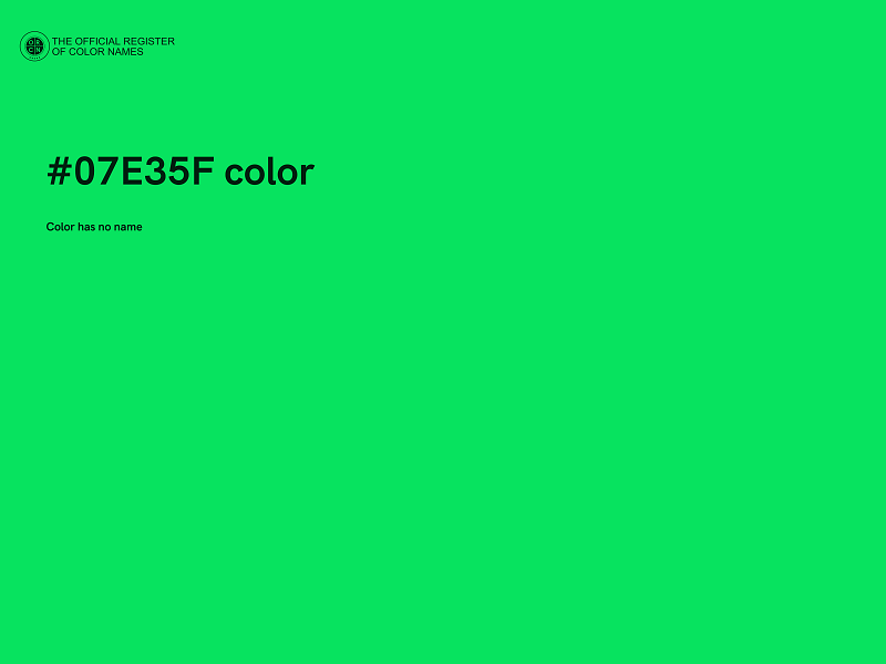 #07E35F color image