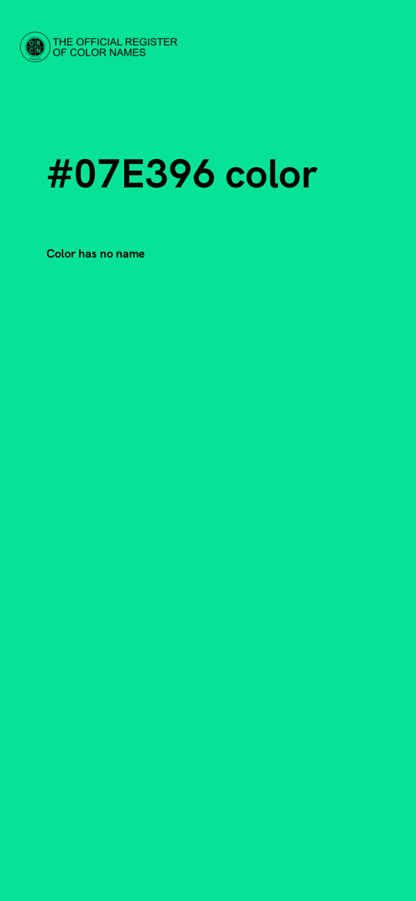 #07E396 color image