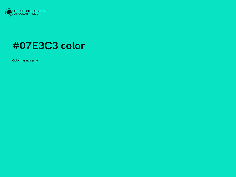 #07E3C3 color image