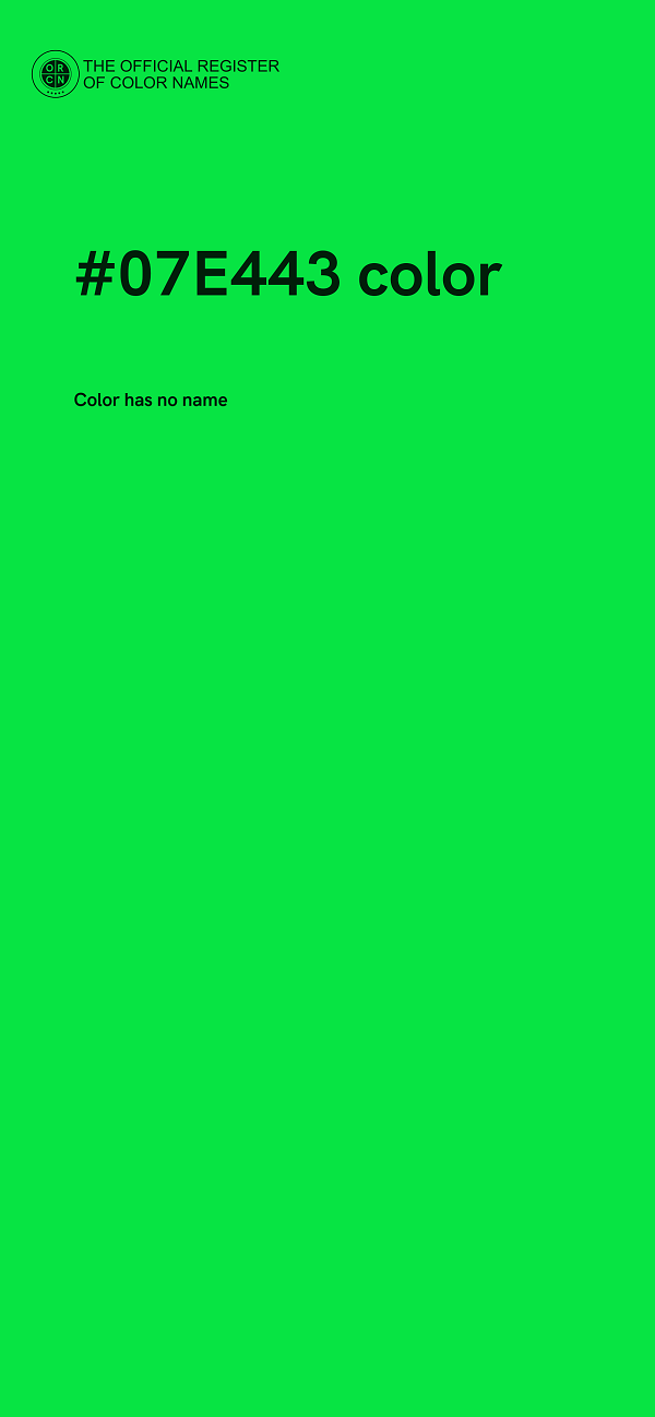 #07E443 color image
