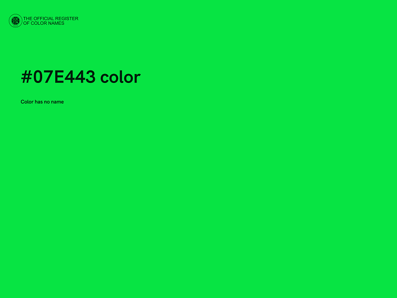 #07E443 color image