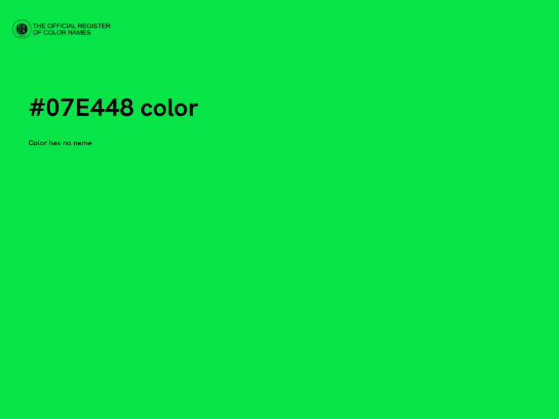 #07E448 color image