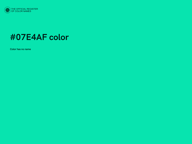 #07E4AF color image