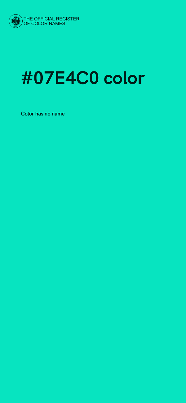 #07E4C0 color image
