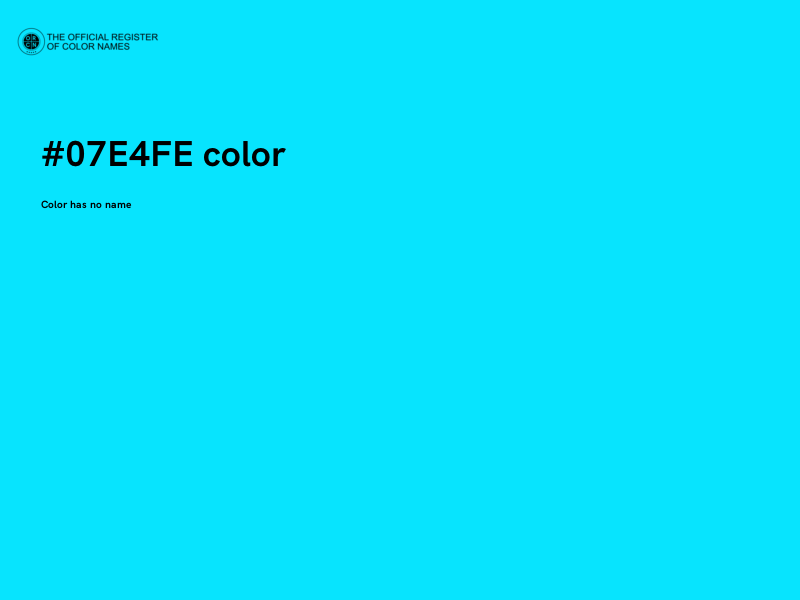 #07E4FE color image