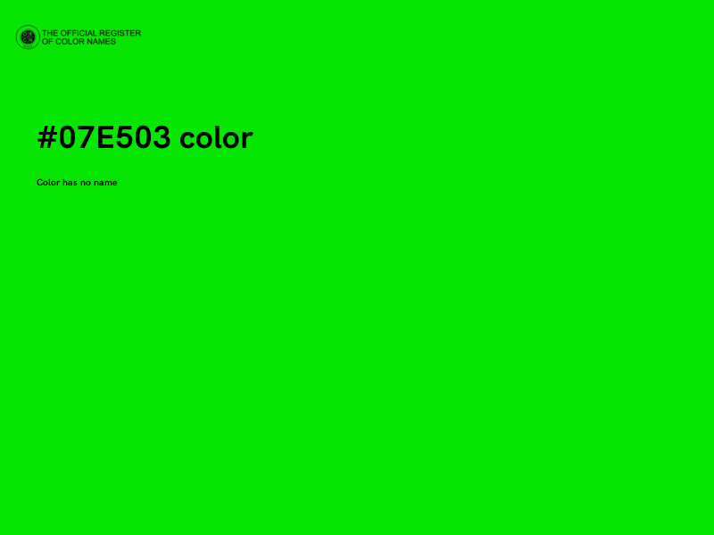#07E503 color image