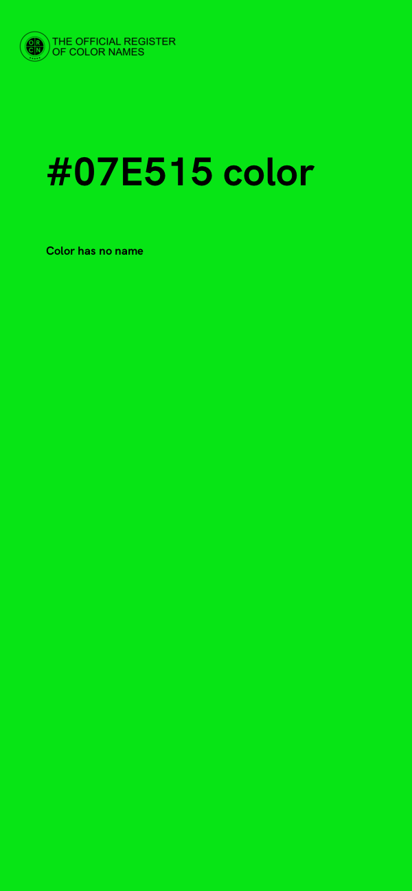 #07E515 color image