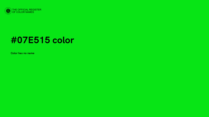 #07E515 color image