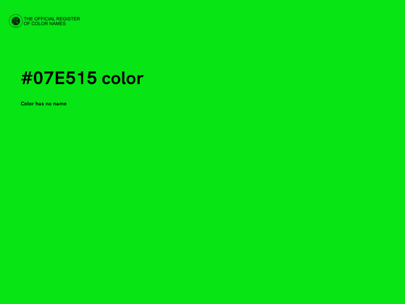 #07E515 color image