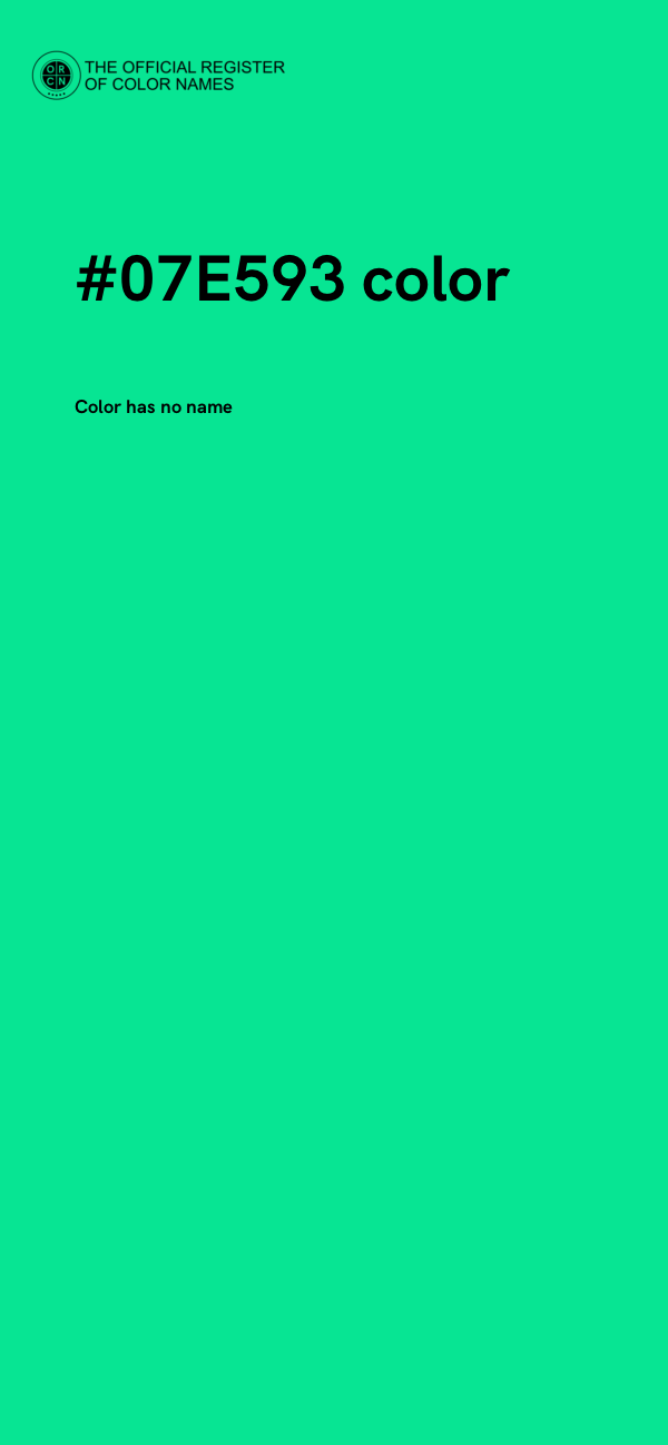 #07E593 color image