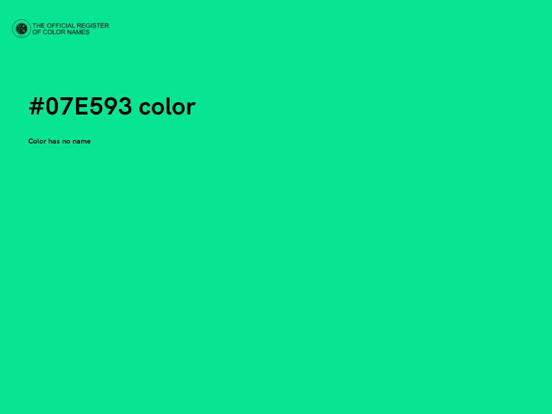 #07E593 color image