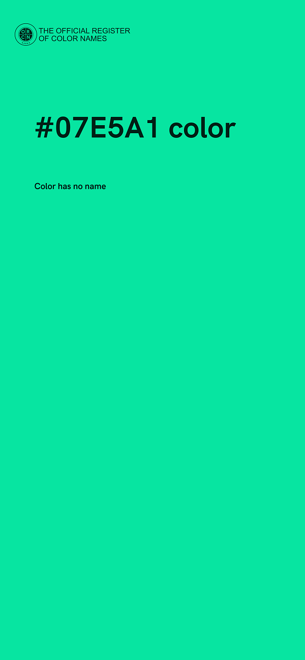 #07E5A1 color image