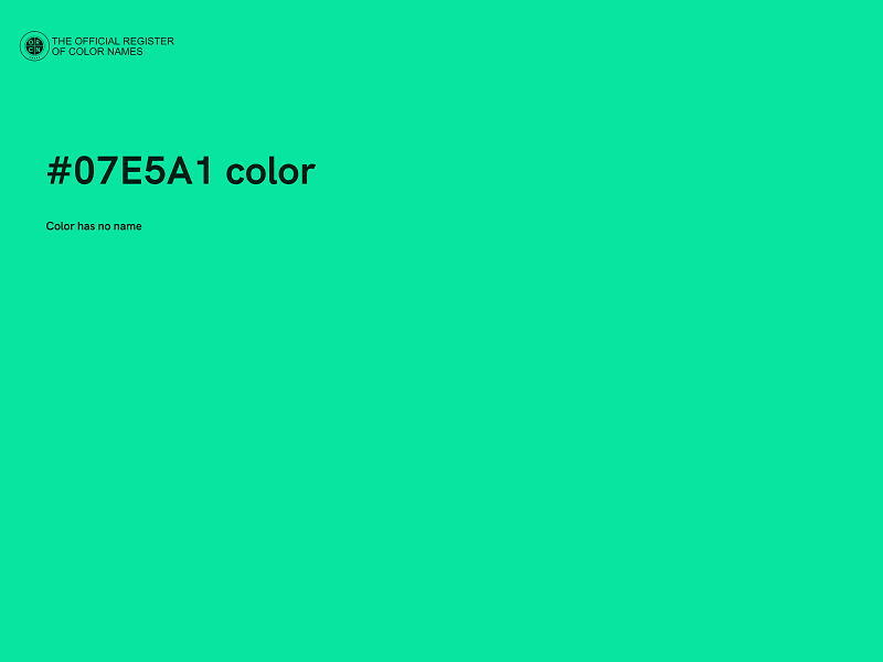 #07E5A1 color image