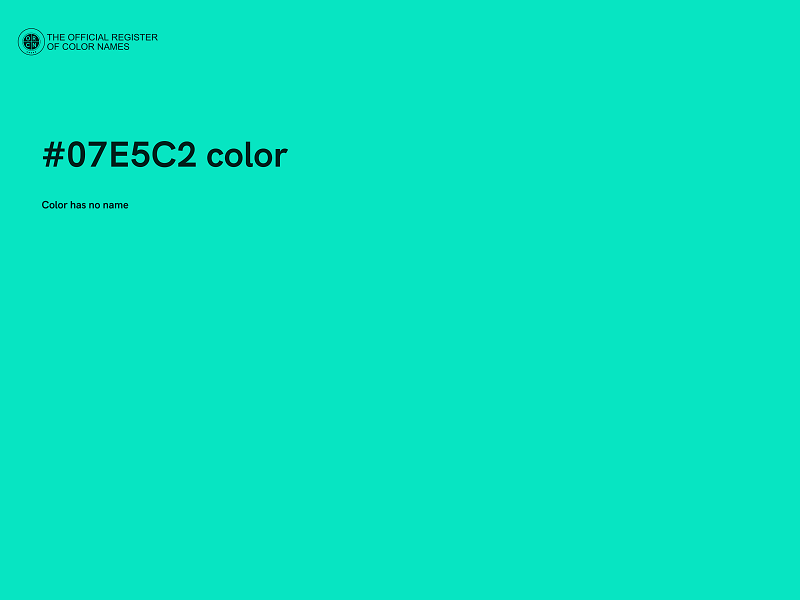 #07E5C2 color image