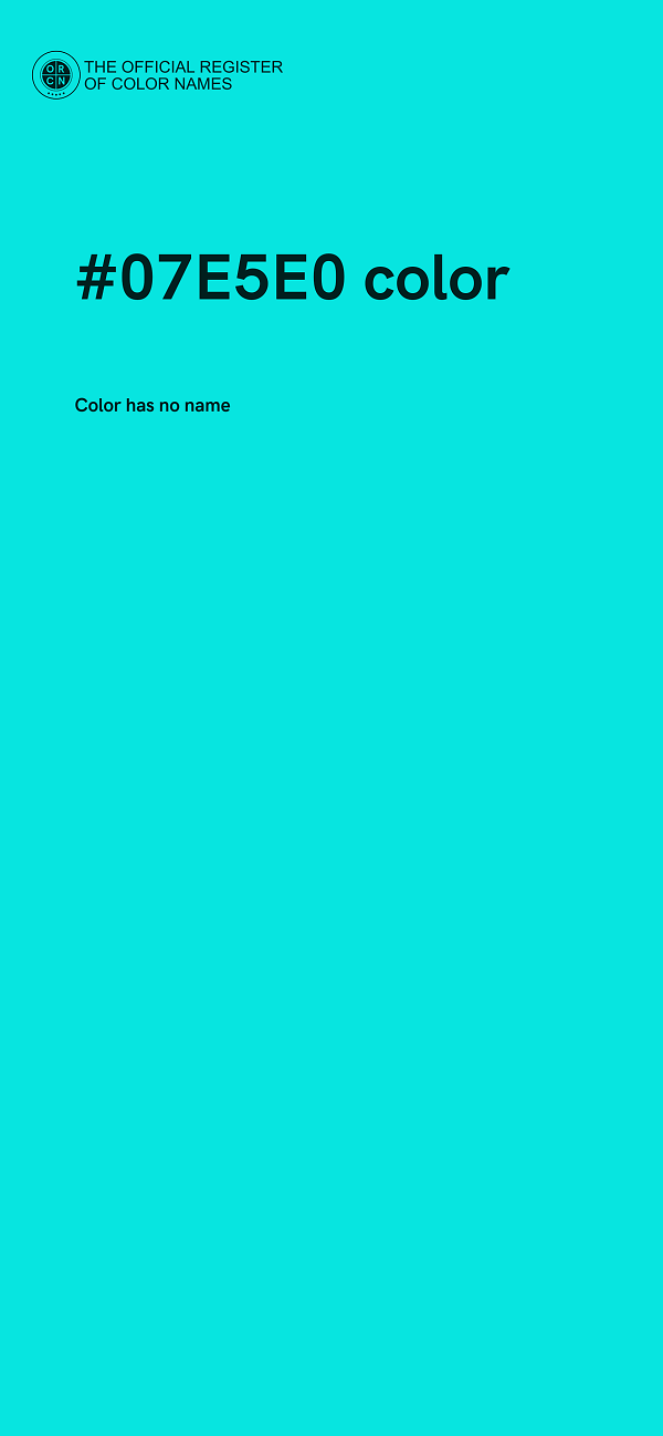 #07E5E0 color image