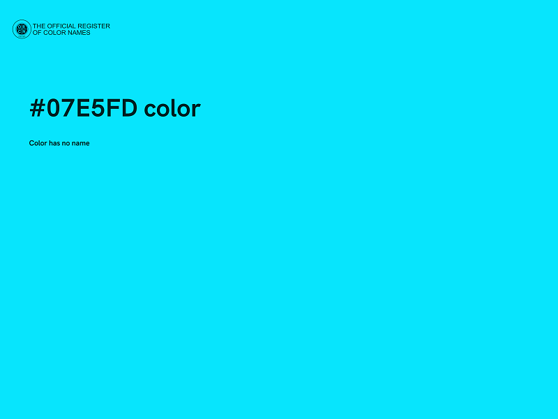 #07E5FD color image