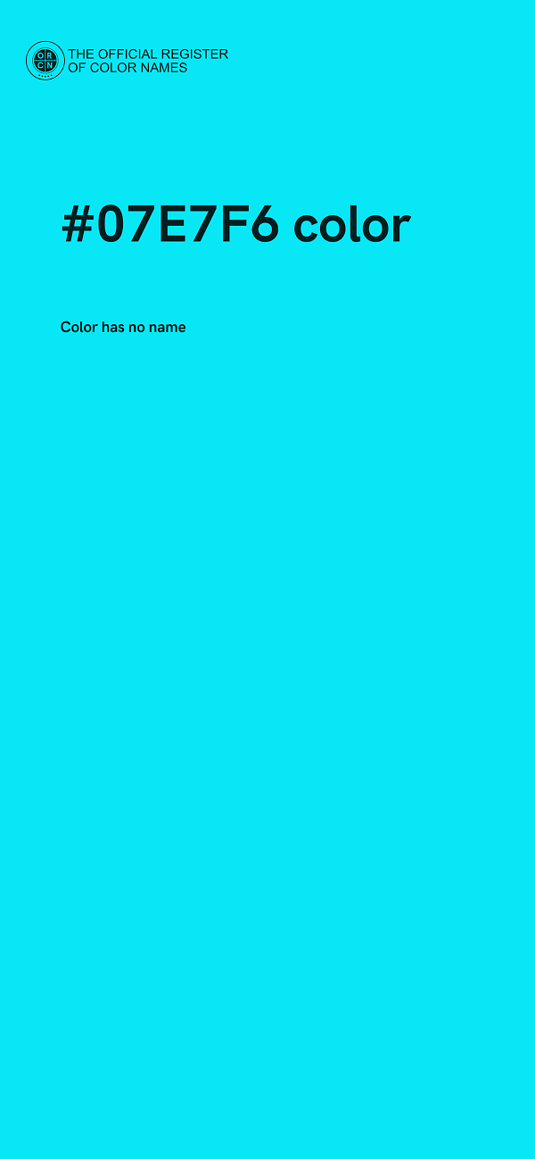 #07E7F6 color image