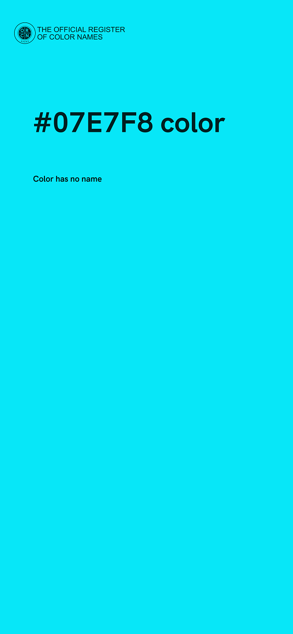 #07E7F8 color image