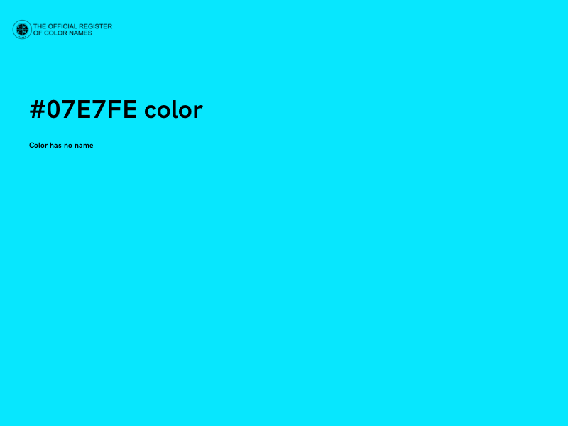 #07E7FE color image