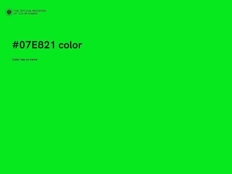 #07E821 color image