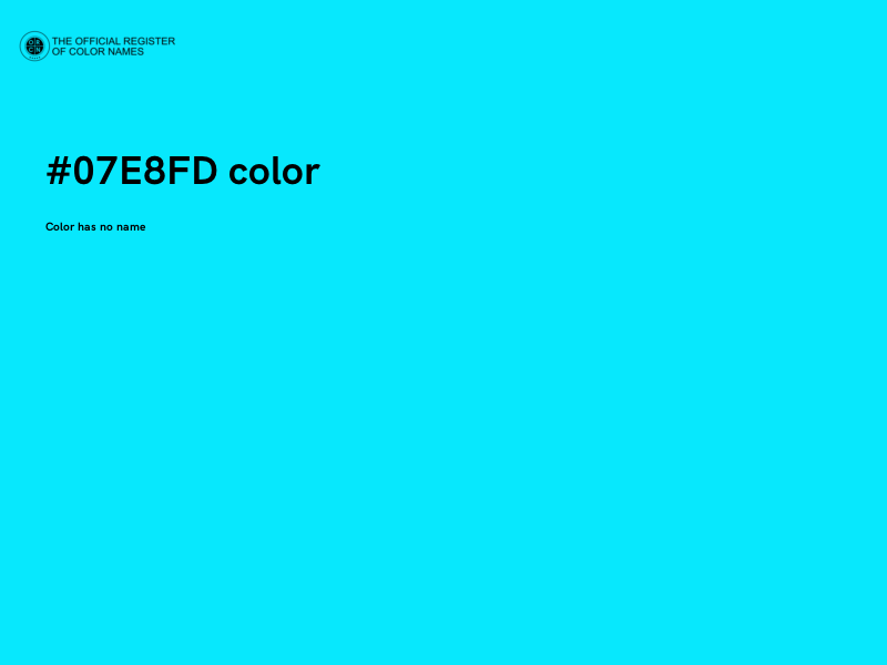 #07E8FD color image