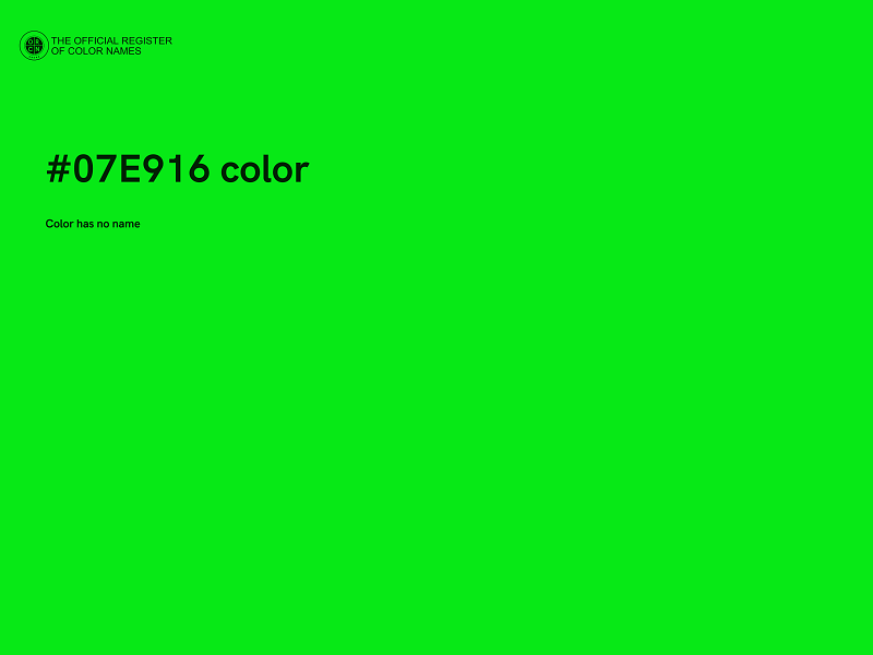 #07E916 color image