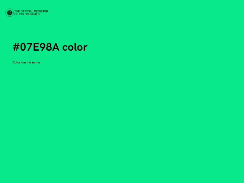 #07E98A color image