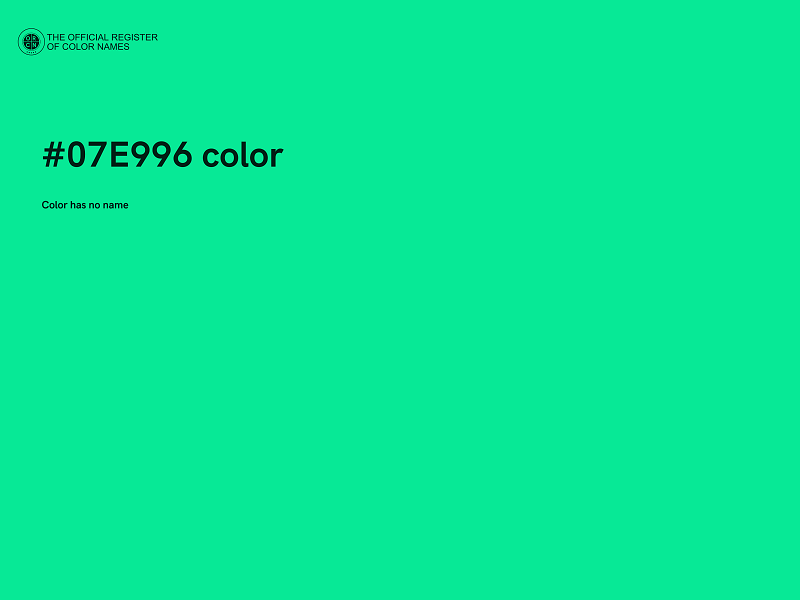 #07E996 color image