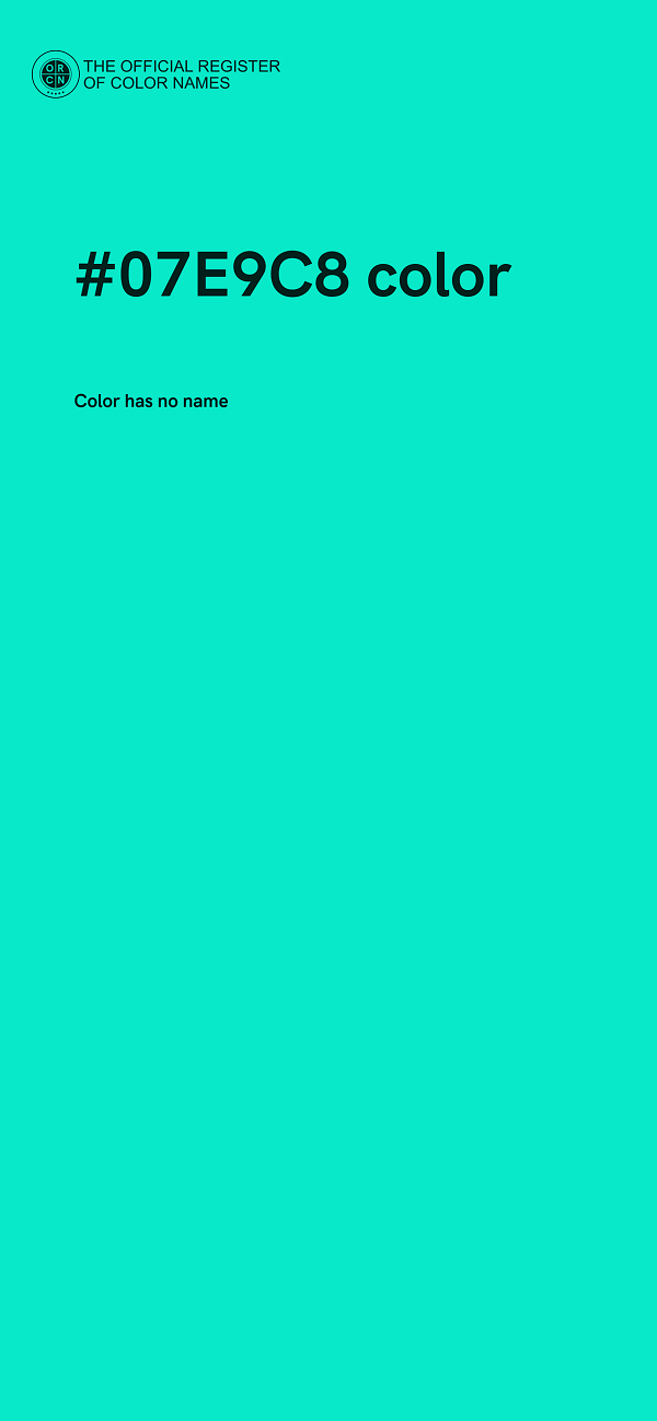 #07E9C8 color image