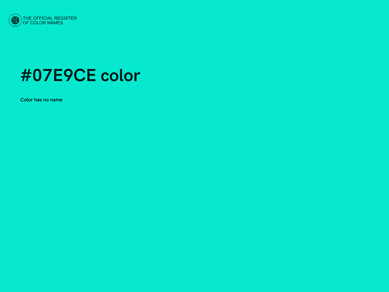 #07E9CE color image