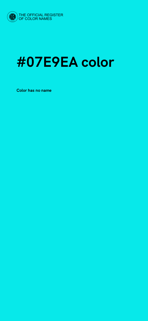 #07E9EA color image