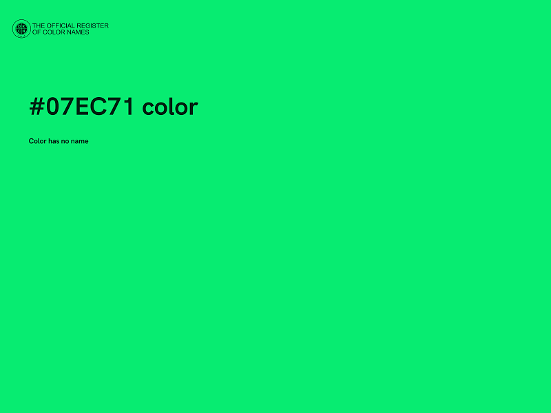 #07EC71 color image