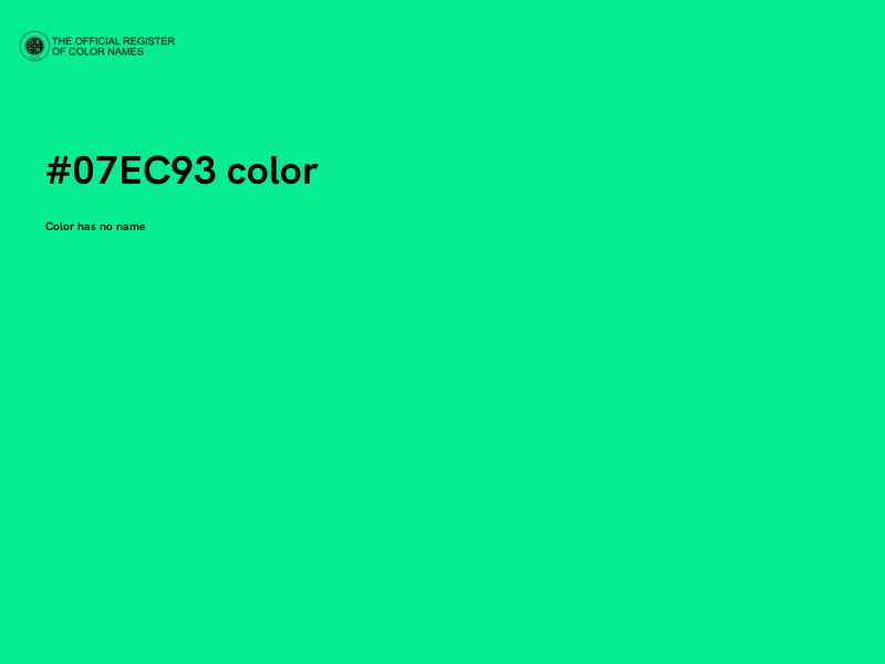 #07EC93 color image