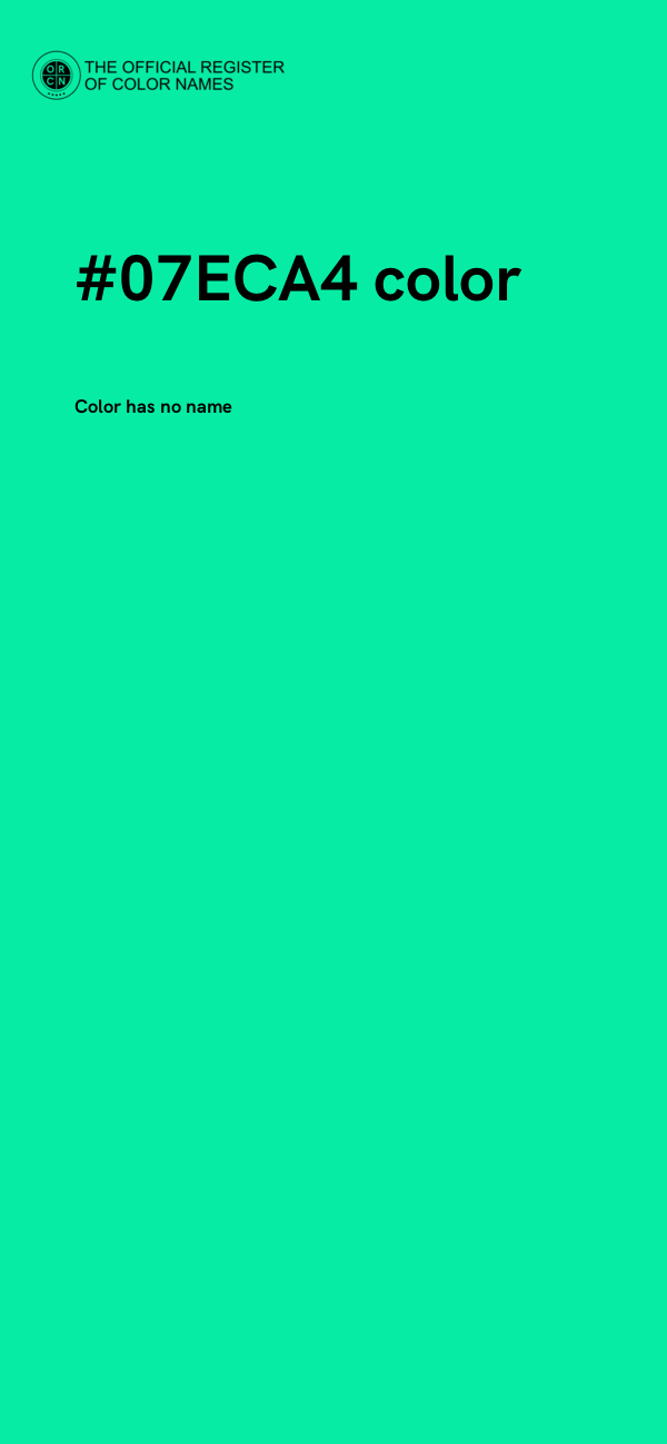 #07ECA4 color image