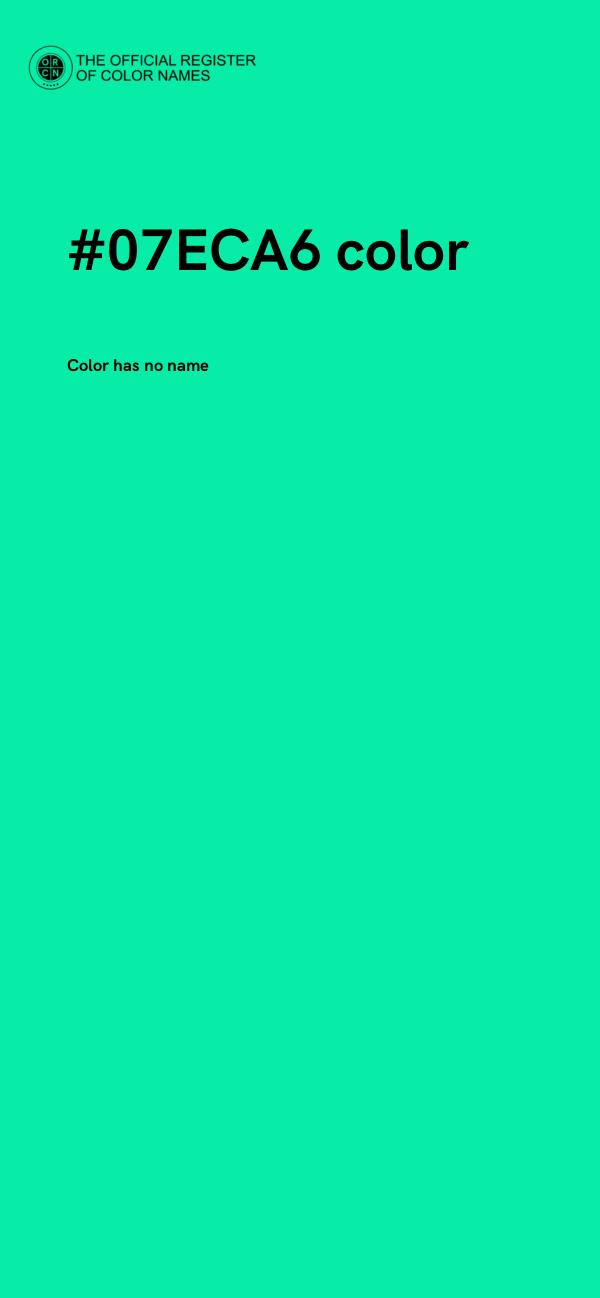 #07ECA6 color image