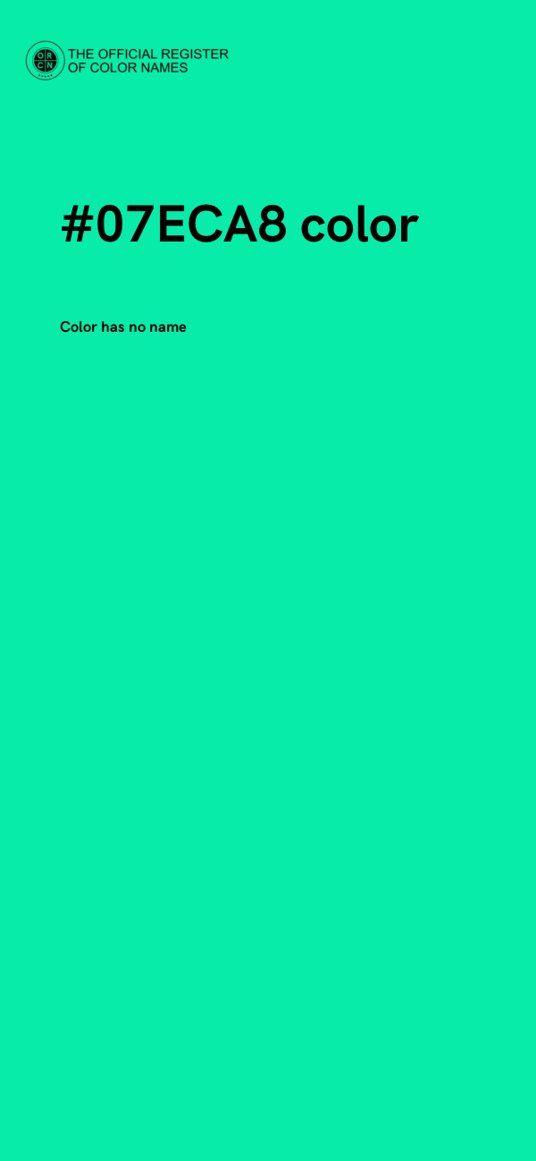#07ECA8 color image