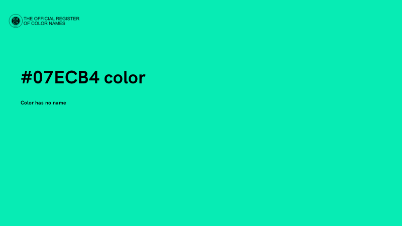 #07ECB4 color image