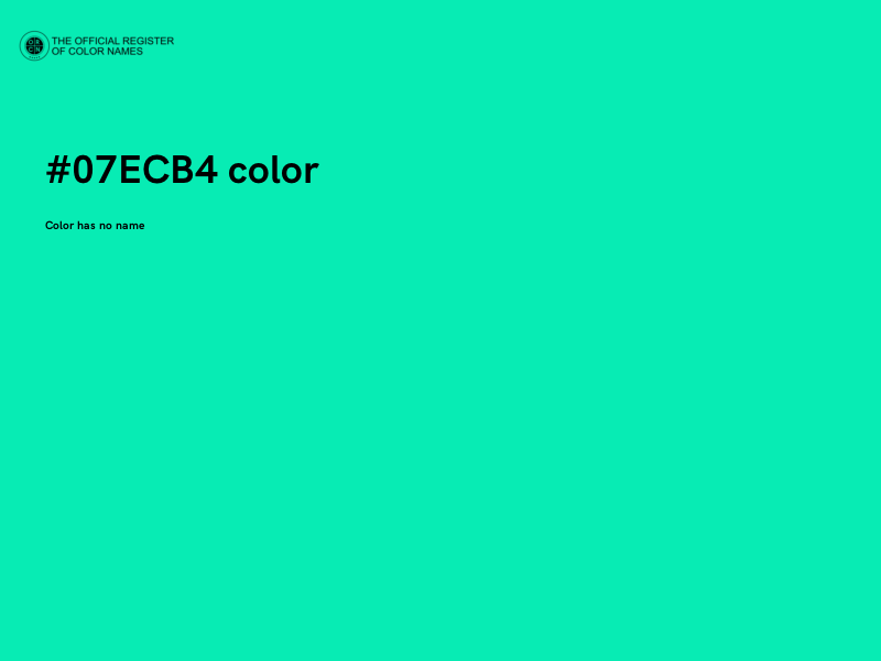 #07ECB4 color image