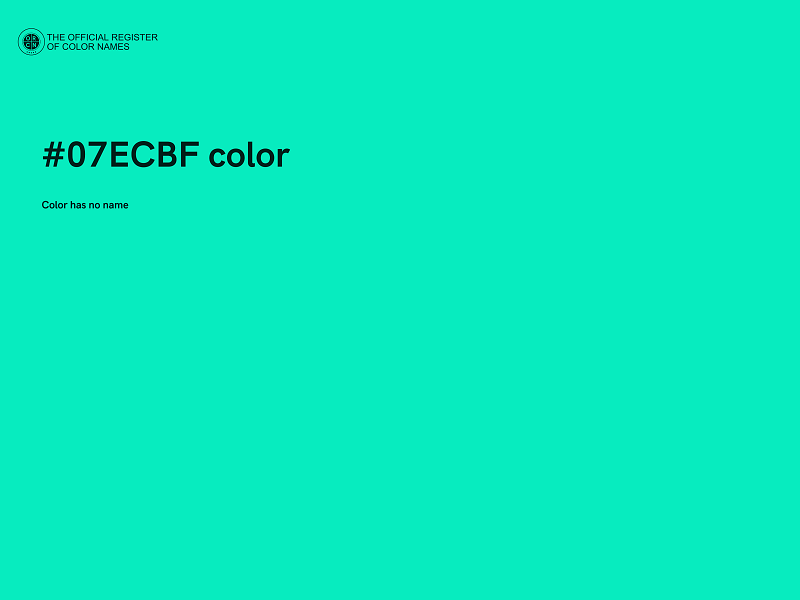 #07ECBF color image
