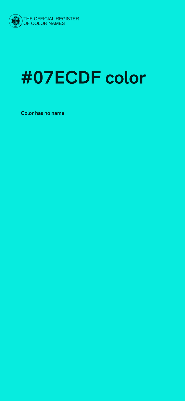 #07ECDF color image